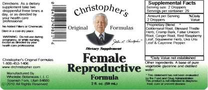 Christopher's Original Formulae Female Reproductive Formula, 60 ml Liquid