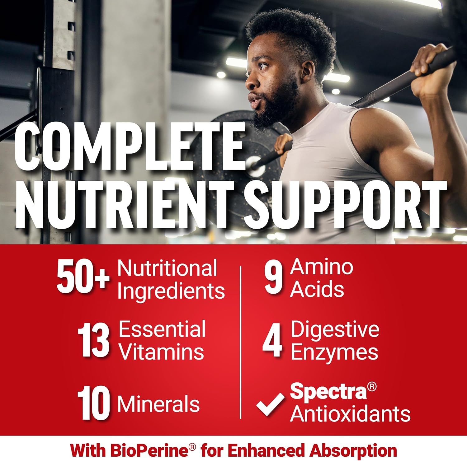 Force Factor Test X180 Multivitamin - Testosterone Support for Men, 120 Tablets - görsel 4