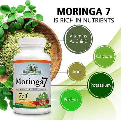 Moringa 7 Super Grass – 100% Natural Organic Moringa Oleifera Extract, 1875 mg