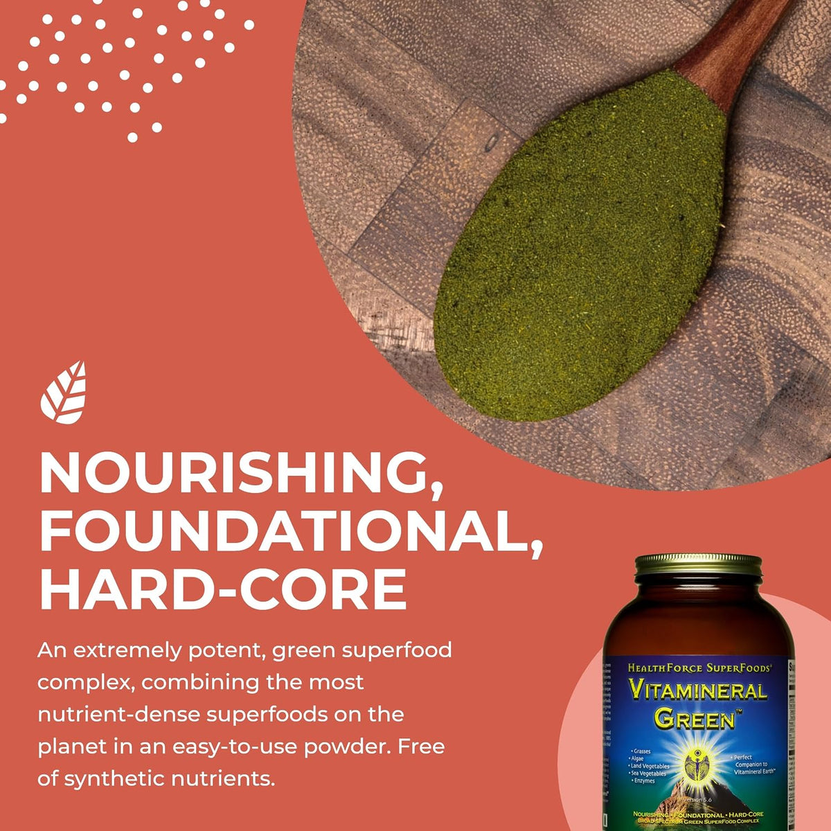 HEALTHFORCE SUPERFOODS Vitamineral Green – Mineral Food Supplement for Immune & Thyroid Support (500g) - görsel 4
