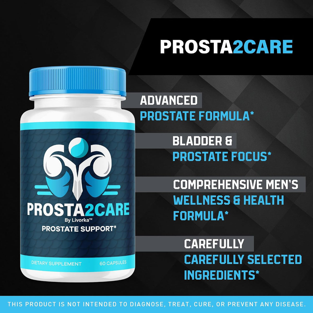 (2 Pack) Prosta2Care Capsules – Prostate Health Supplement, 120 Capsules - görsel 2