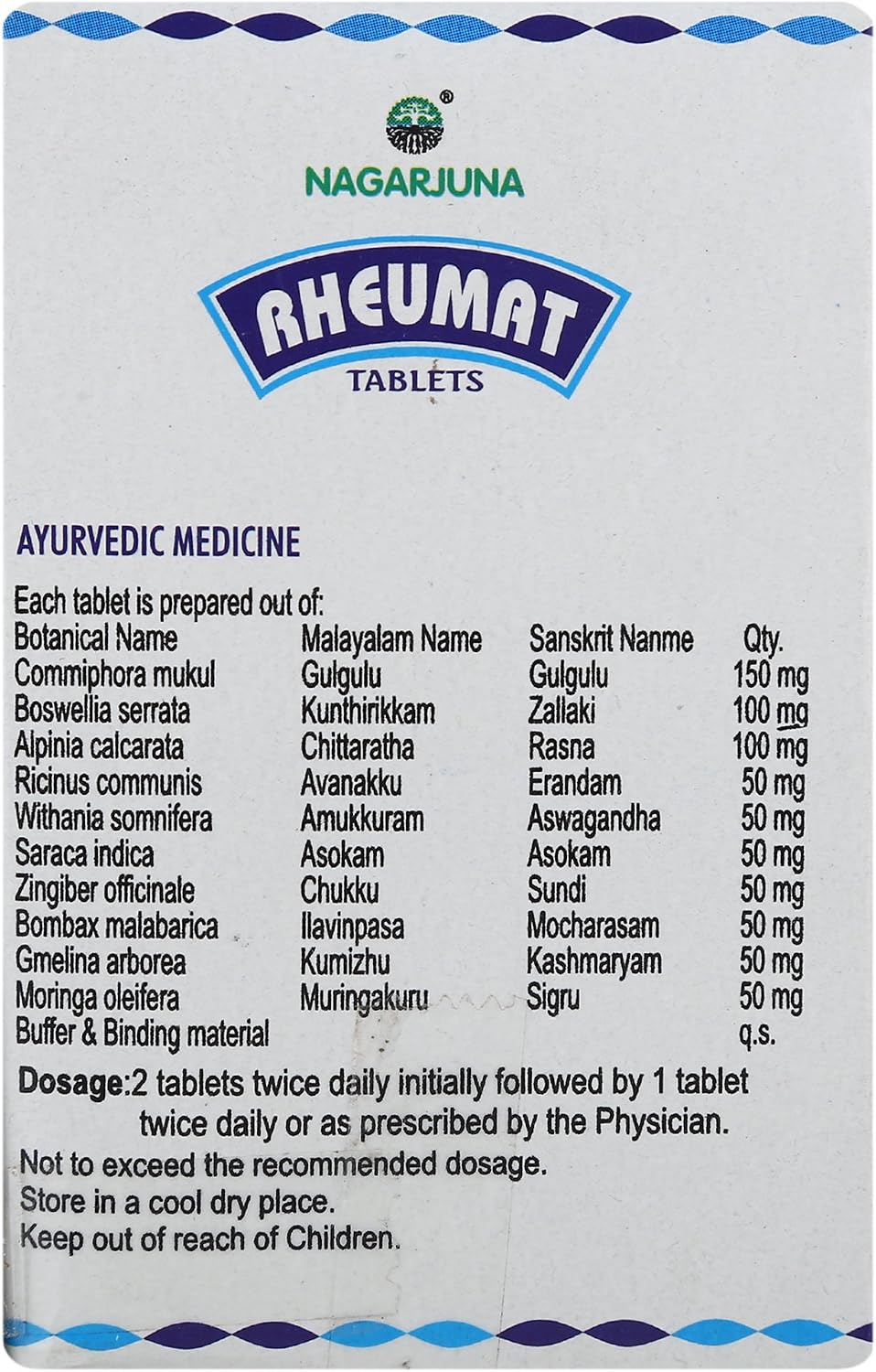 Nagarjuna Rheumat Tablets (100 Tablets) with Free Pachak Methi - görsel 3