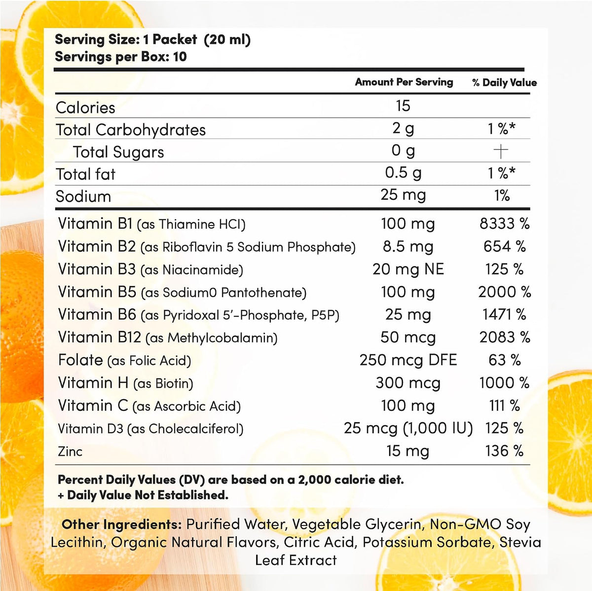 Aurora Nutrascience Mega-Liposomal B-Complex + Vitamin C – Orange, 10 Single Serve Packets - görsel 2