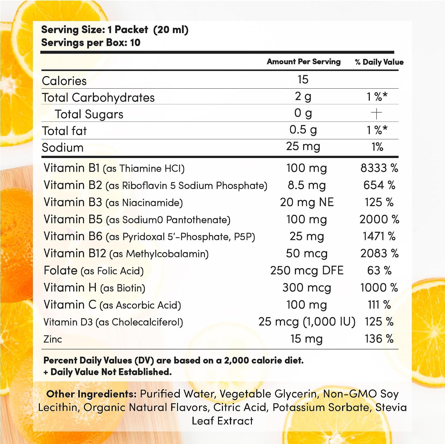 Aurora Nutrascience Mega-Liposomal B-Complex + Vitamin C – Orange, 10 Single Serve Packets - görsel 2