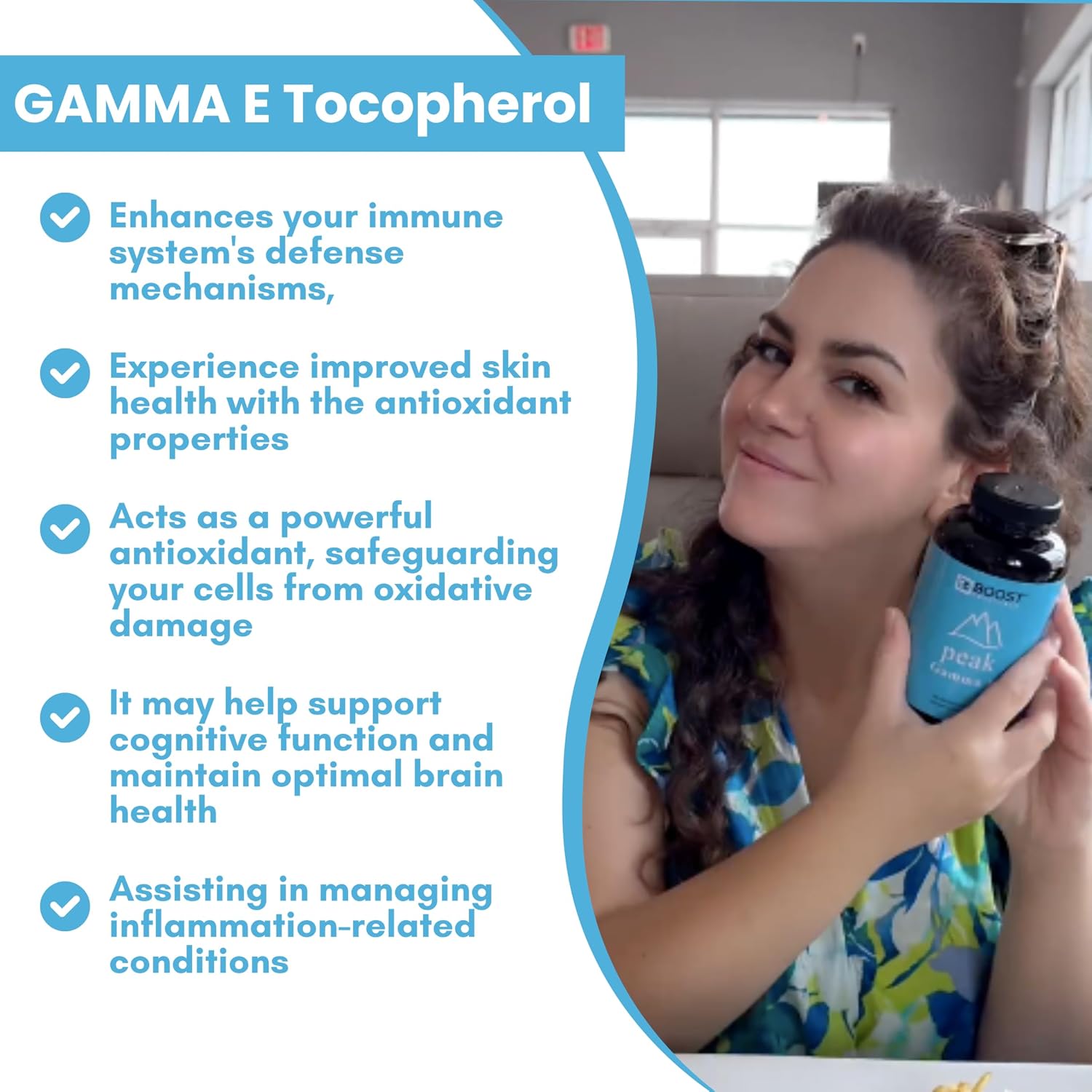 BoostCeuticals Gamma E 90mg Mixed Tocopherols - 180 Vegan Capsules - görsel 6