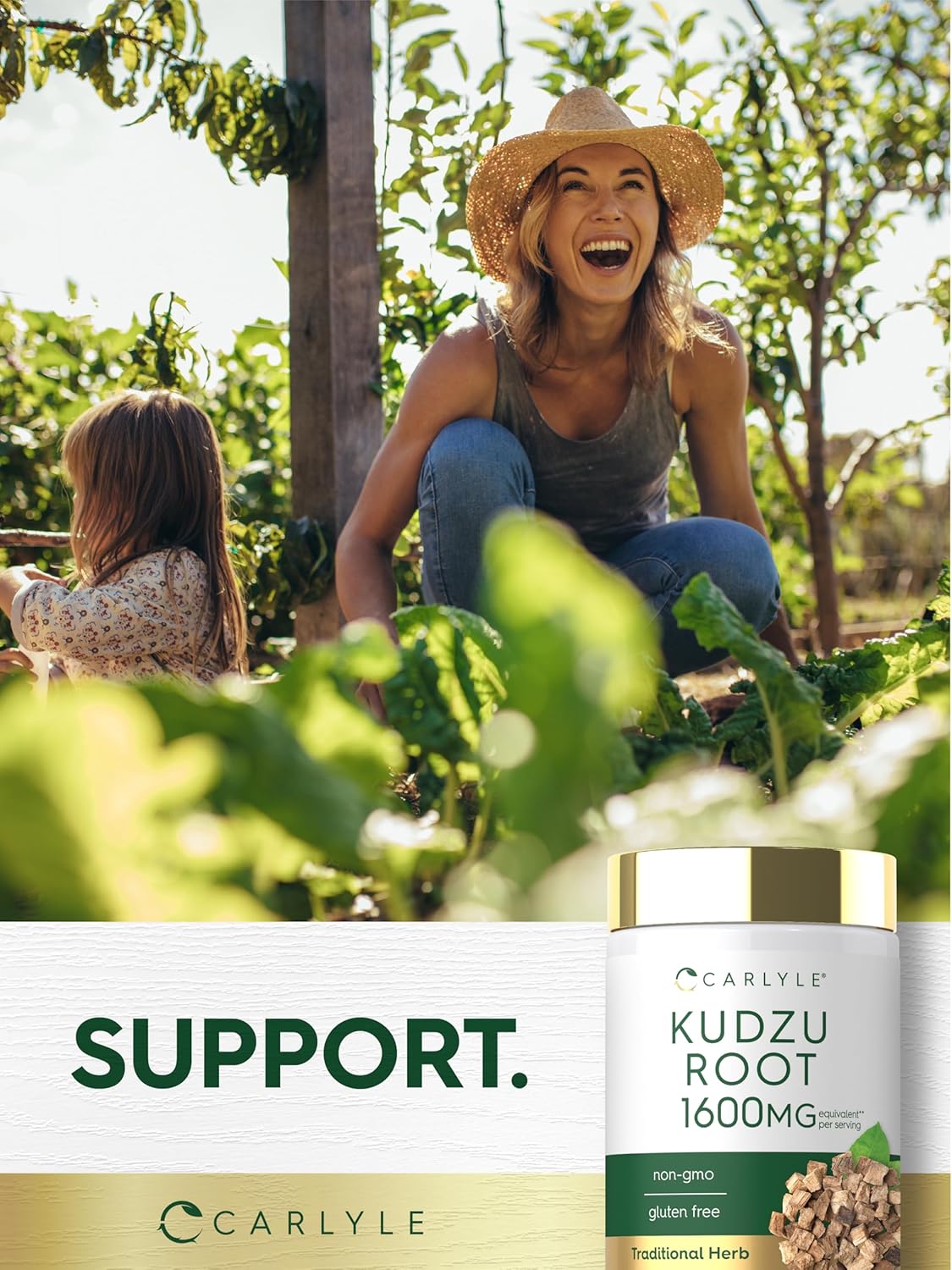 Carlyle Kudzu Root Extract 100 Capsules - Non-GMO, Gluten-free Herbal Supplement - görsel 6