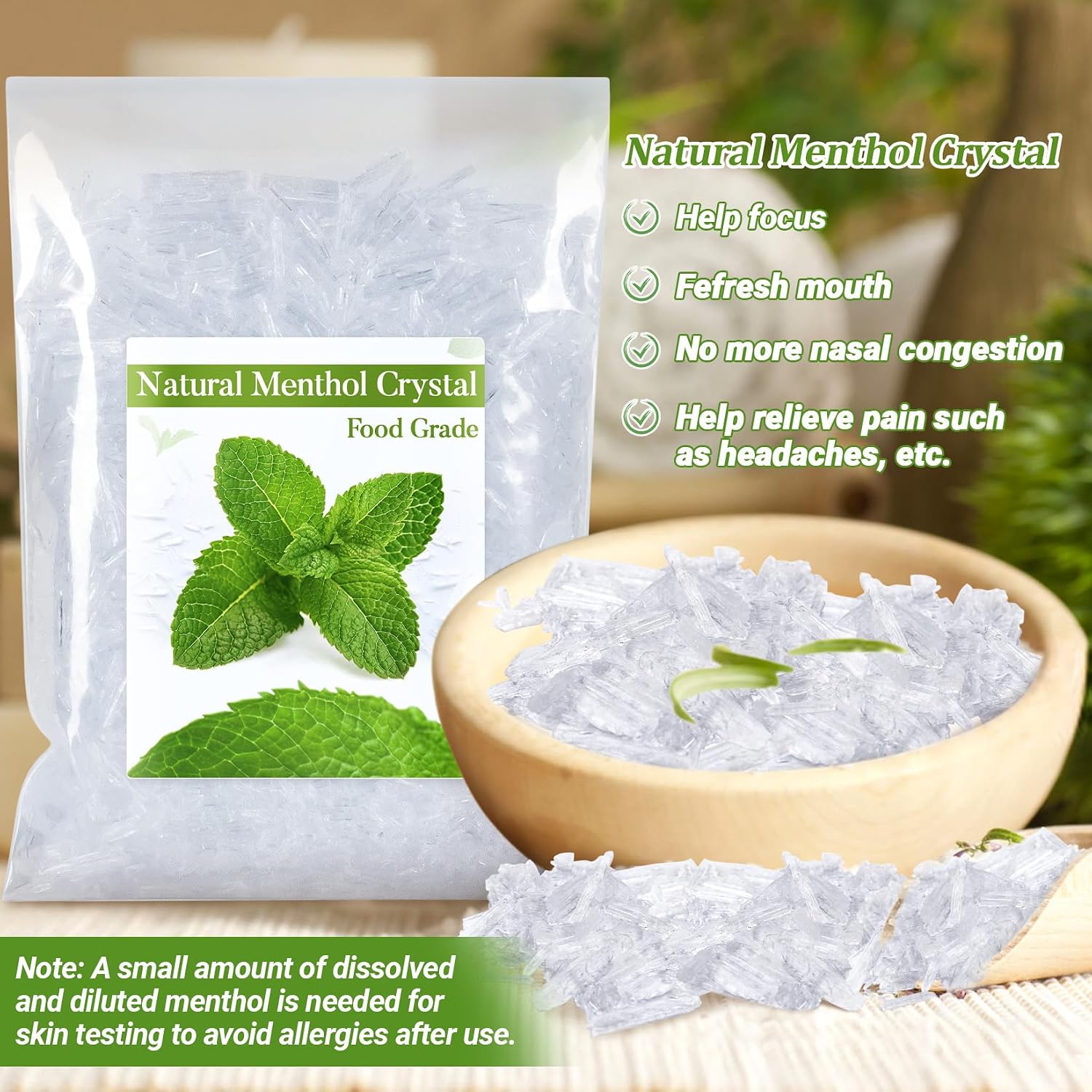 MAQIHAN 56g Menthol Crystal Bulk - Pure Menthol Crystals for Aromatherapy & Shower Steamers - görsel 2