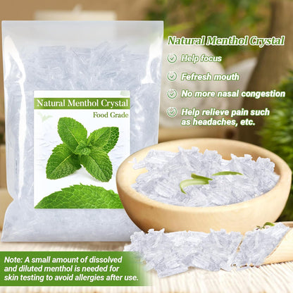 MAQIHAN 56g Menthol Crystal Bulk - Pure Menthol Crystals for Aromatherapy & Shower Steamers