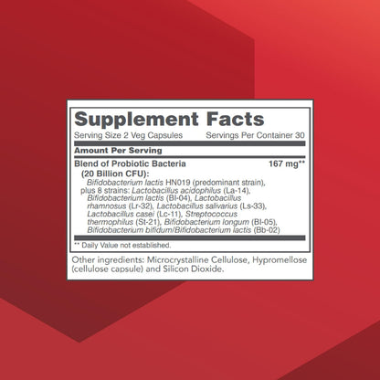 PROTOCOL FOR LIFE BALANCE Bifido Digest - 20 Billion CFU per Serving - Digestive Support - Dairy-free, Egg Free & Non-GMO - 60 Veg Capsules