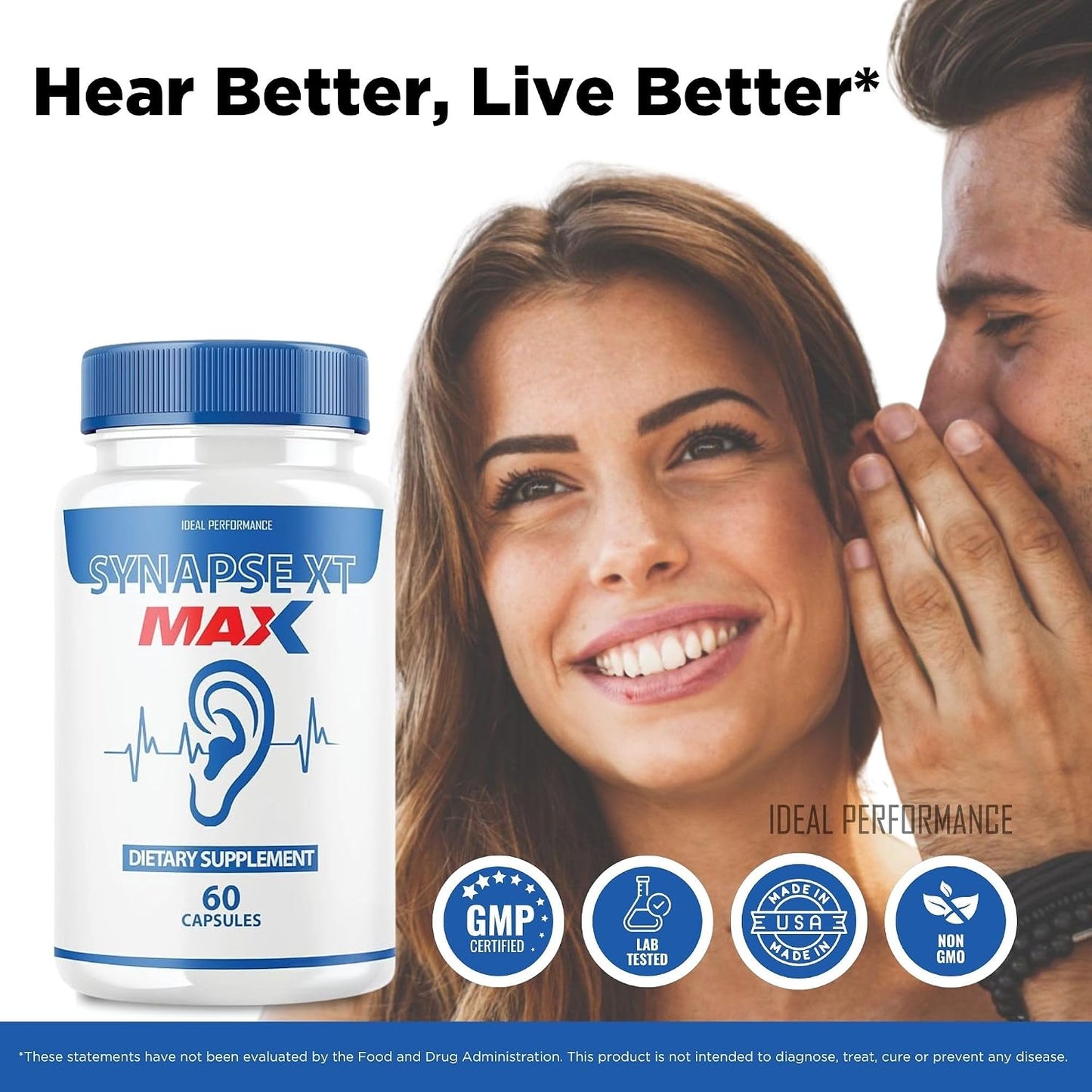 IDEAL PERFORMANCE Synapse XT Tinnitus Food Supplement – 60 Capsules - görsel 4