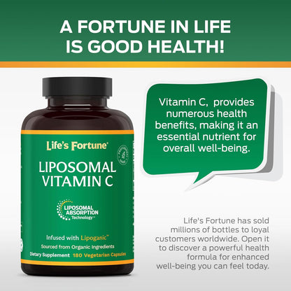 Life's Fortune Liposomal Vitamin C 2100 mg – 180 Capsules