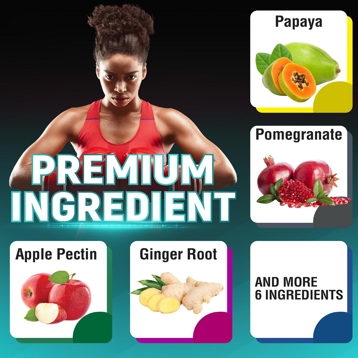 CIVIMUNA Papaya Capsules with Papaya, Pomegranate, Apple Pectin and More - 150 Capsules for 5 Months Supply - görsel 4