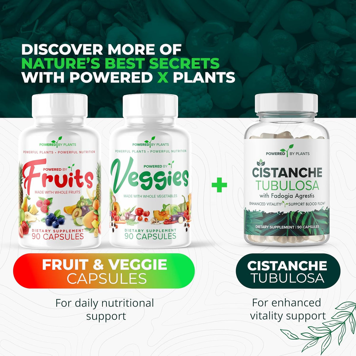 Fruits & Veggies Capsules - Natural Superfood Packed with Vitamins & Minerals - Fruit & Vegetable Supplements for Adults Pack of 6, 90 Capsules Each - görsel 8