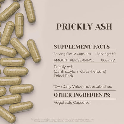 Prickly Ash 60 Capsules – High-Strength Herbal Supplement