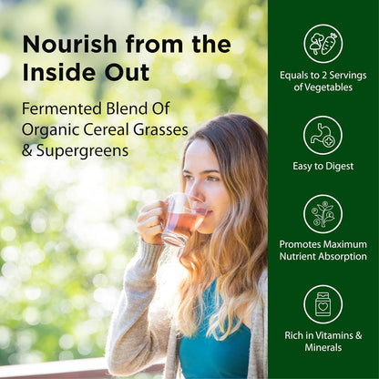 Flora Green Blend: Organic Fermented Greens Powder - 252 g