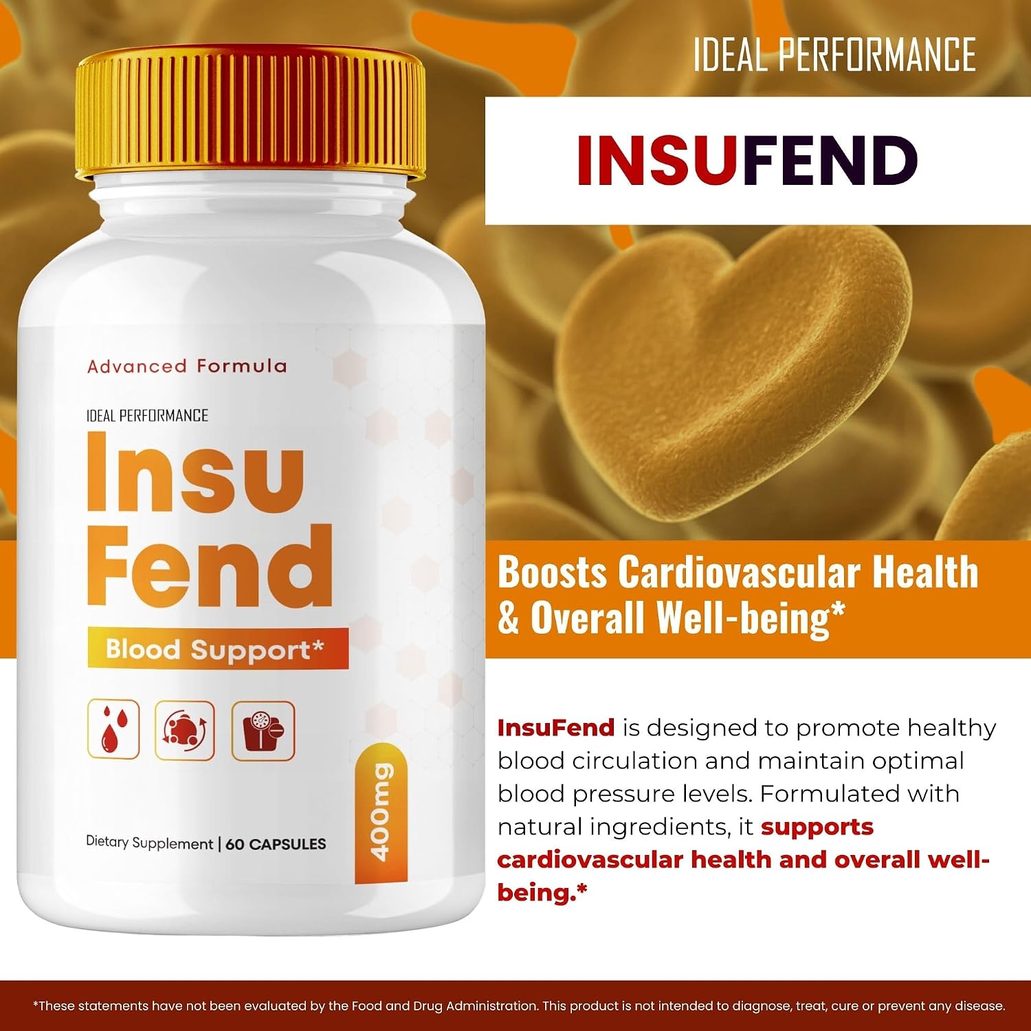 Insufend Blood Support Capsules - Maximum Strength, All-Natural Support for Healthy Circulation & Stable Levels (3 Pack) - görsel 4