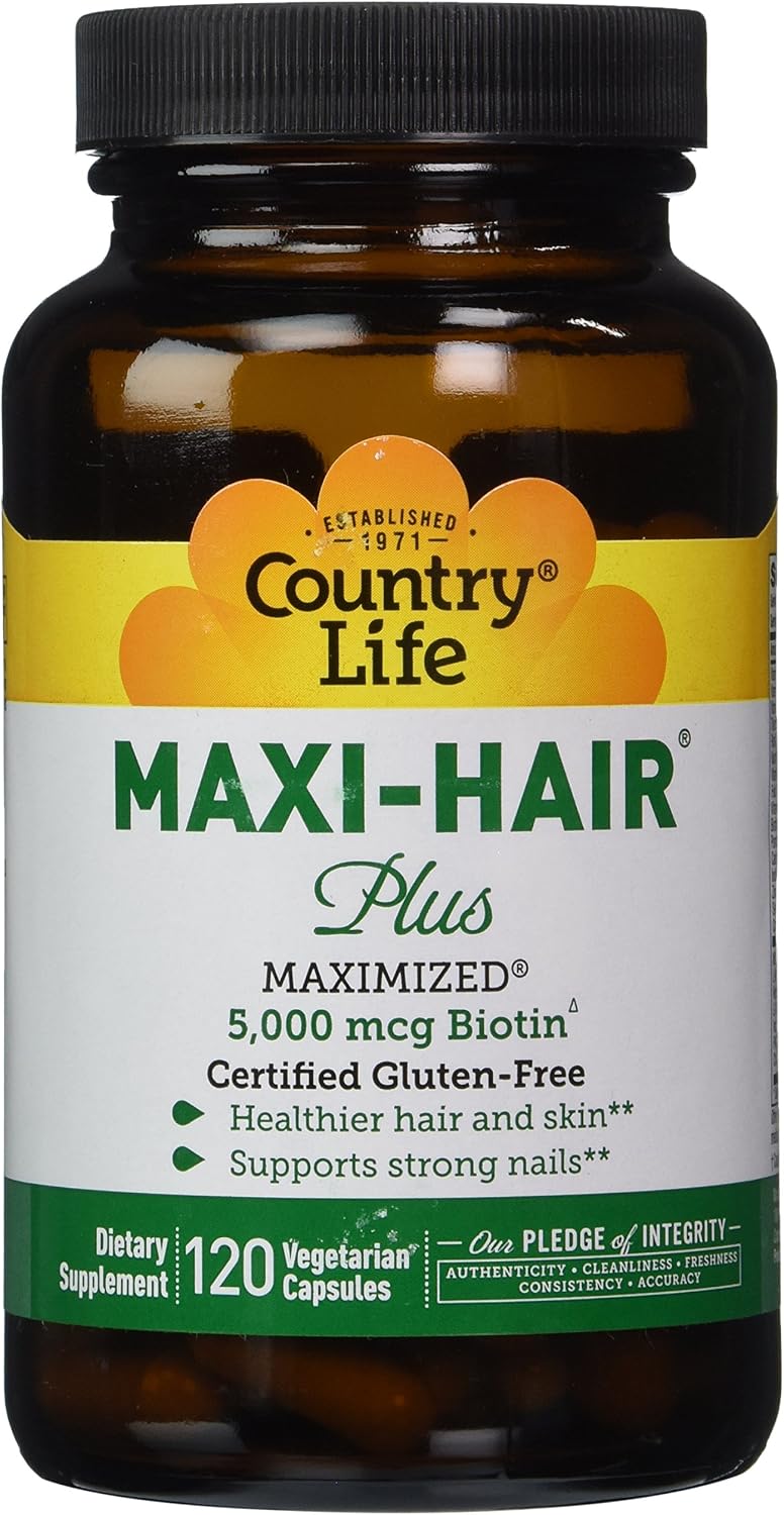 Country Life Maxi-Hair Plus Biotin, 120 Vcaps - görsel 1