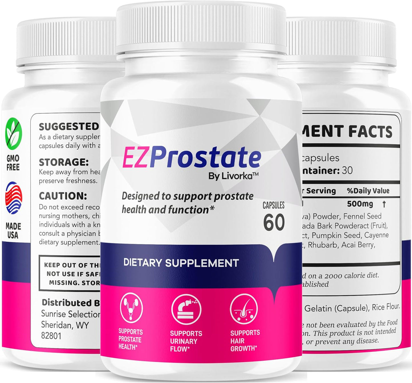 EZ Prostate Supplement (3 Pack) - 180 Capsules - görsel 8