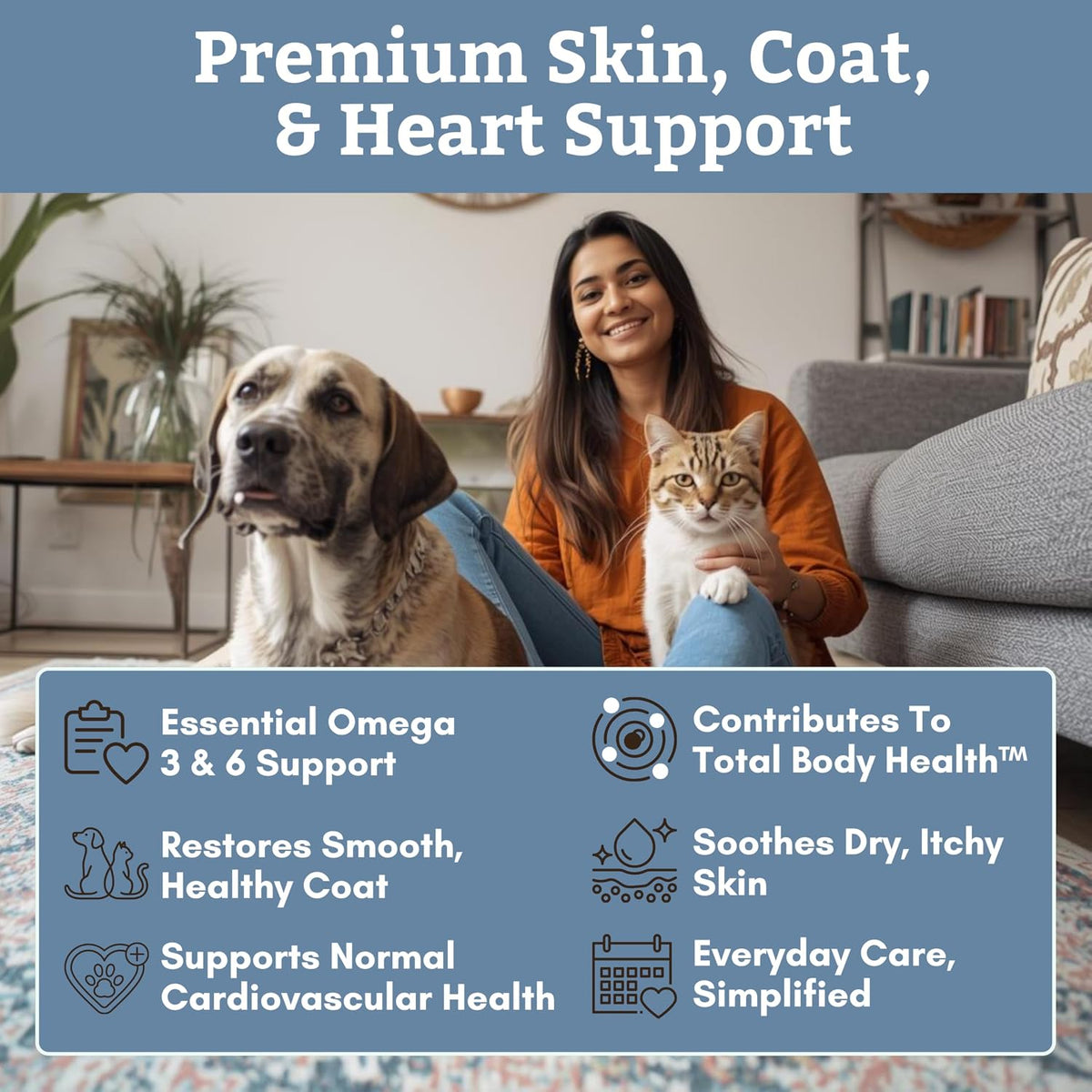 Wholistic Pet Organics Wild Alaskan Salmon Oil for Dogs - Omega 3 Dog Fish Oil with EPA and DHA for Skin, Coat, Heart and Nervous System Health (500 Capsules) - görsel 2