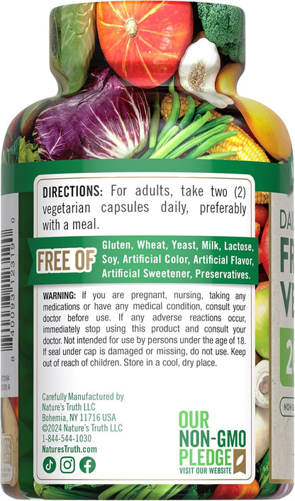Nature's Truth Fruit and Veg Supplement - 120 Vegetarian Capsules