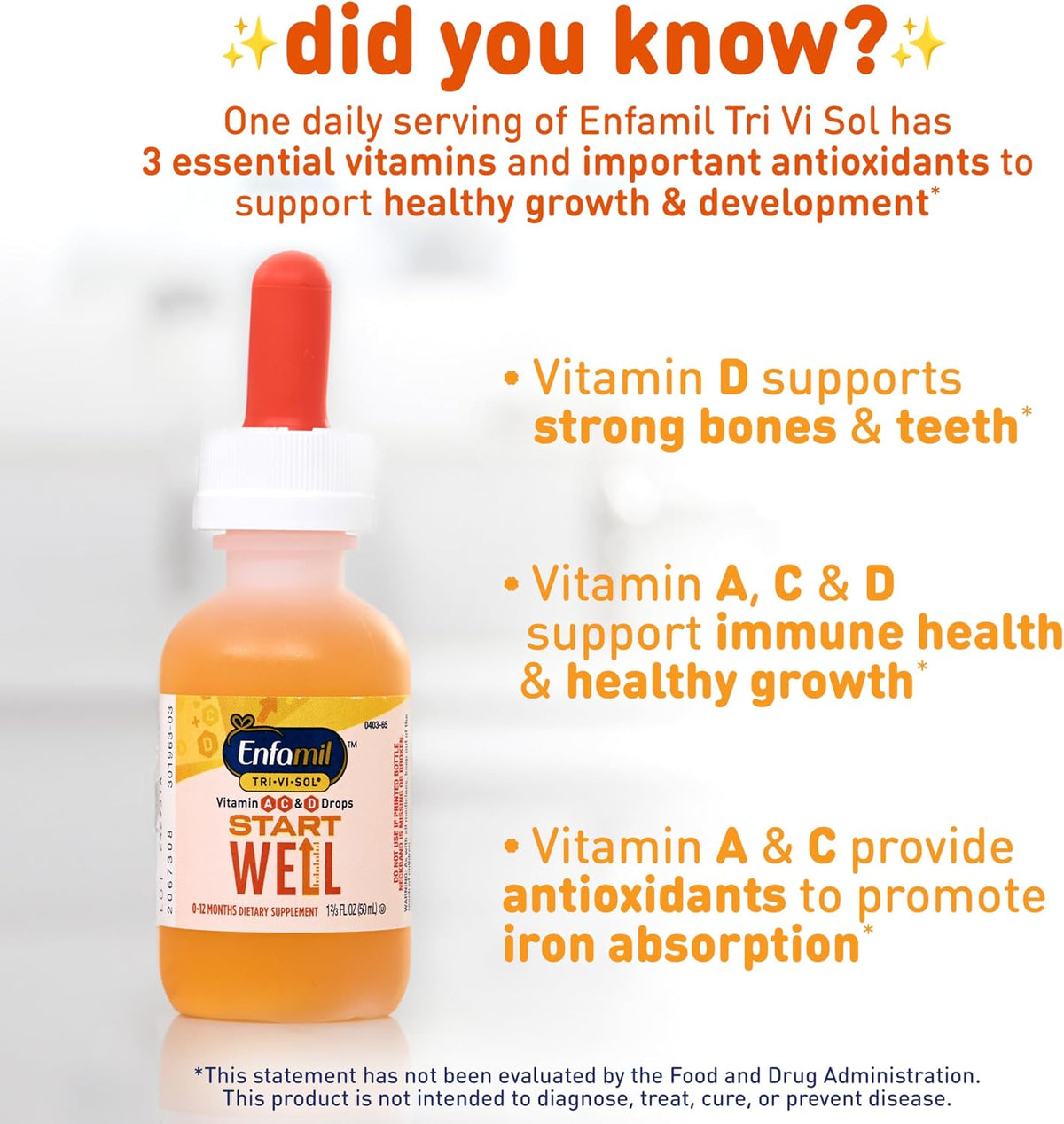 Enfamil Tri-Vi-Sol Infant Multivitamin Drops - 50mL - görsel 3