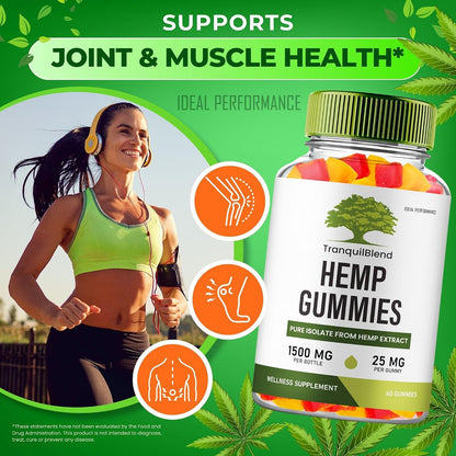 Tranquil Blend Hemp Gummies - Extra Strength Health and Wellbeing Support (3 Pack)