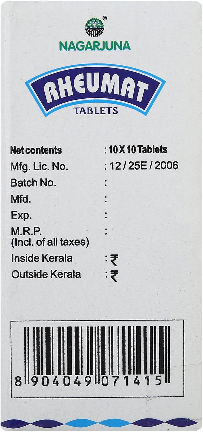 Nagarjuna Rheumat Tablets (100 Tablets) with Free Pachak Methi - görsel 2