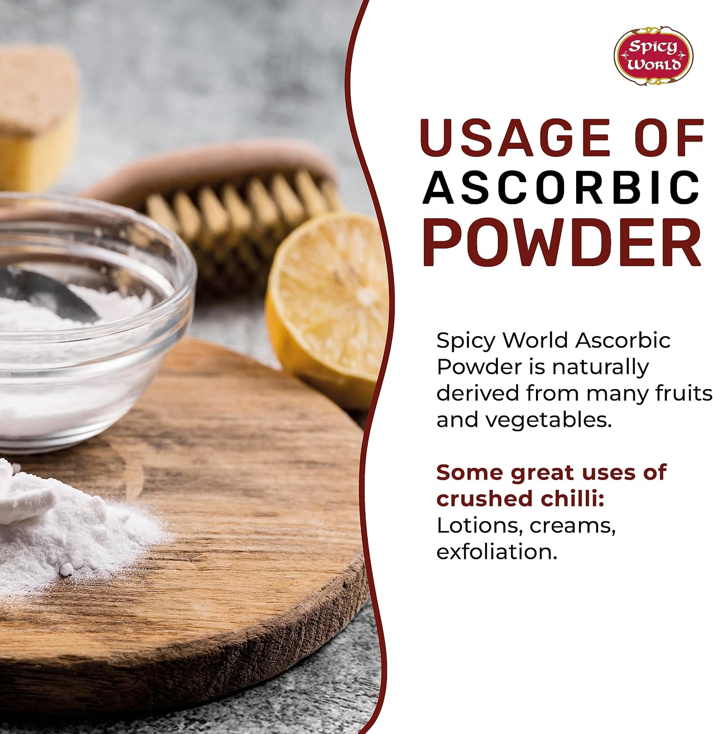 Spicy World Ascorbic Acid 453 g Bulk Bag - Pure Vitamin C Powder - görsel 5