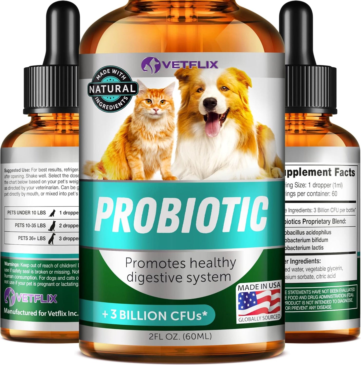 UTI and Kidney Support Liquid for Dogs, Cats, Puppies and Kittens, 60 ml - görsel 9