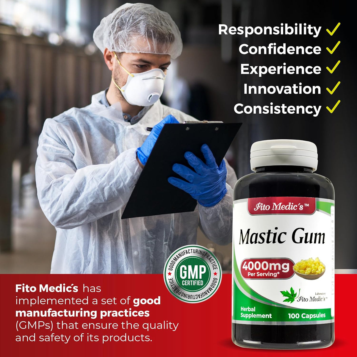 Lab - Mastic Gum - 100 Capsules - görsel 6