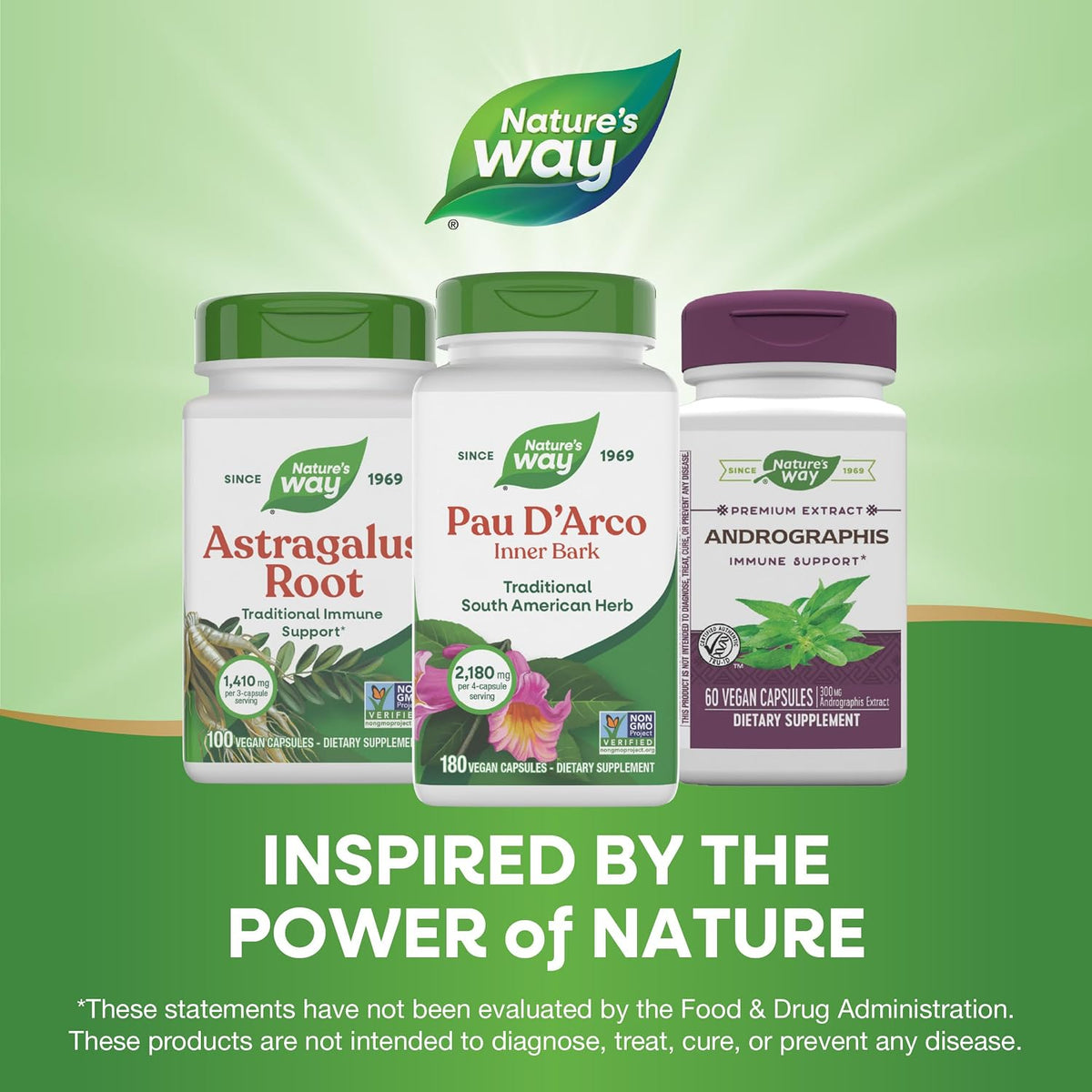 Nature's Way Pau d'Arco Inner Bark, 2,180 mg per Serving, 180 Capsules - görsel 7