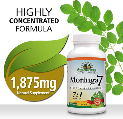 Moringa 7 Super Grass – 100% Natural Organic Moringa Oleifera Extract, 1875 mg