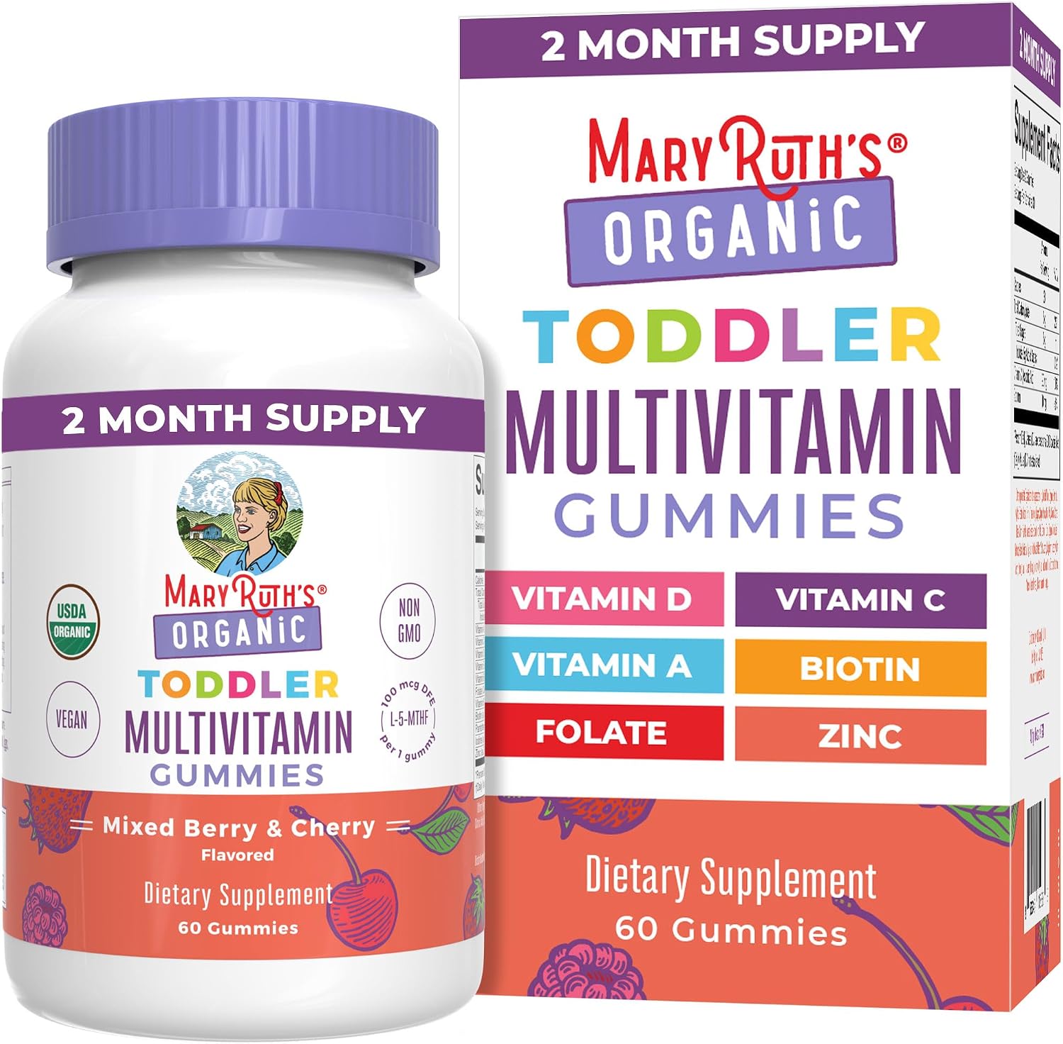 MaryRuth's Organic Toddler Multivitamin Gummies | 60 Count (60-Day Supply) - görsel 1