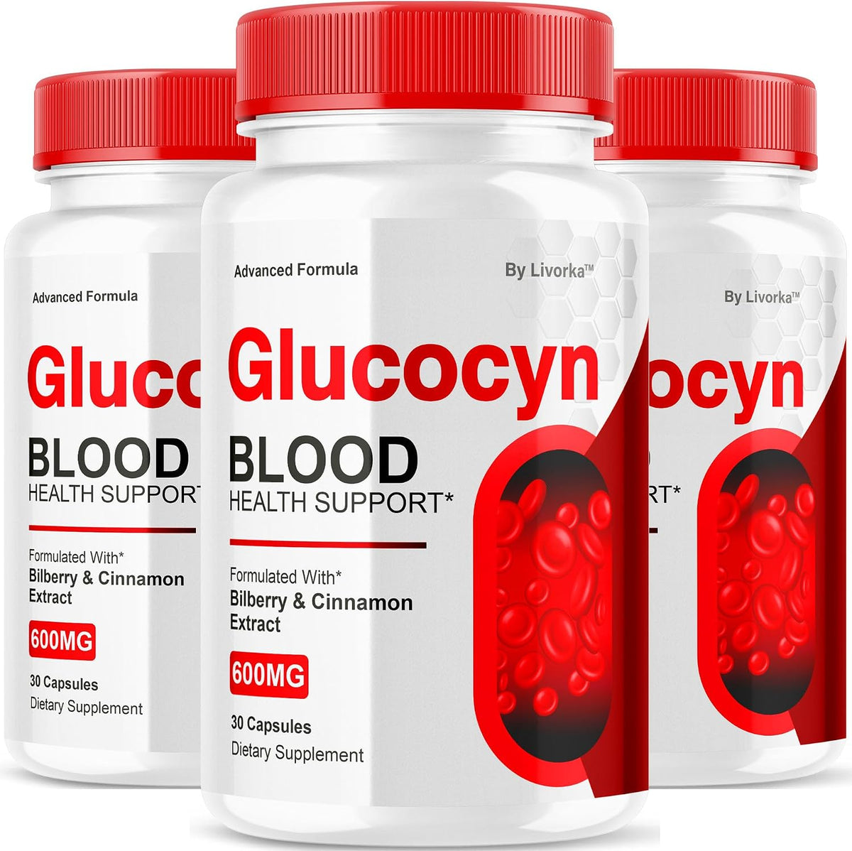 Glucocyn - Glycogen Support Supplement (3-Pack, 90 Capsules) - görsel 1