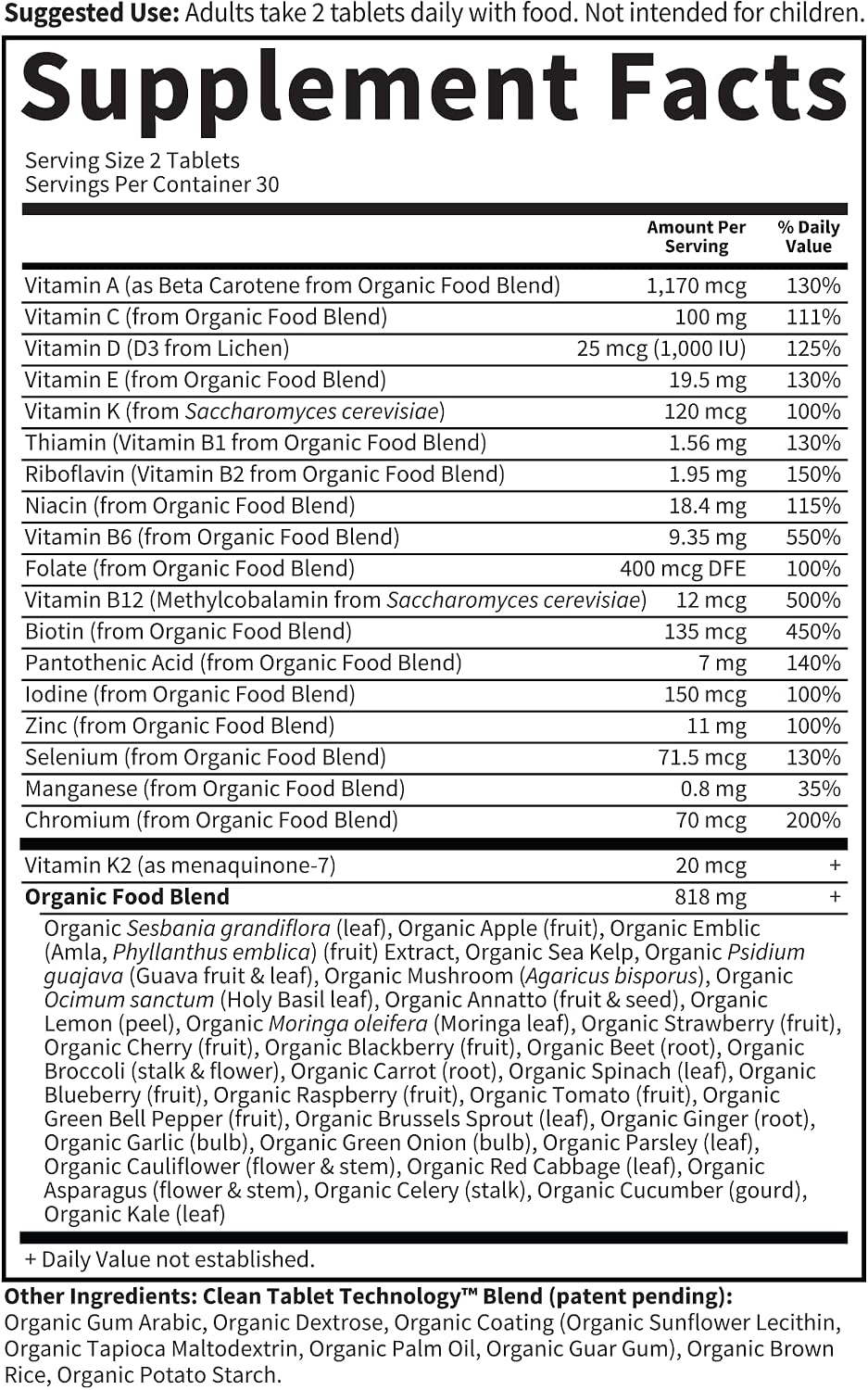 Garden of Life Organics Men’s Multivitamin with Prostate Support, B12 & Vitamins – Vegan Daily Whole Food Multivitamin, Non-GMO, Certified Organic, 60 Tablets - görsel 5