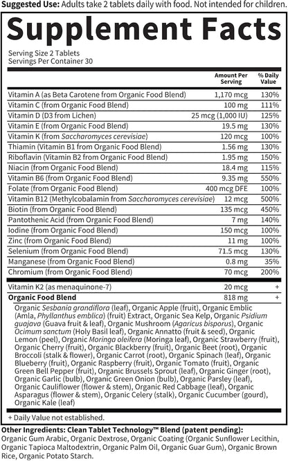 Garden of Life Organics Men’s Multivitamin with Prostate Support, B12 & Vitamins – Vegan Daily Whole Food Multivitamin, Non-GMO, Certified Organic, 60 Tablets