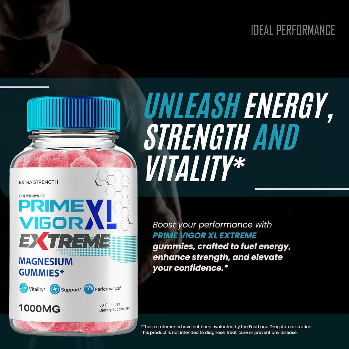 Prime Vigour XL Extreme Gummies - Extra Strength Men's Supplement for Stamina, Endurance & Energy (3-Pack) - görsel 5