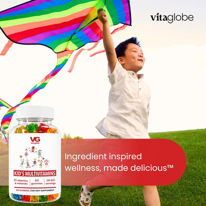 VITA Globe Kids Complete Multivitamin Gummies – 120 Gummies (Pack of 2)