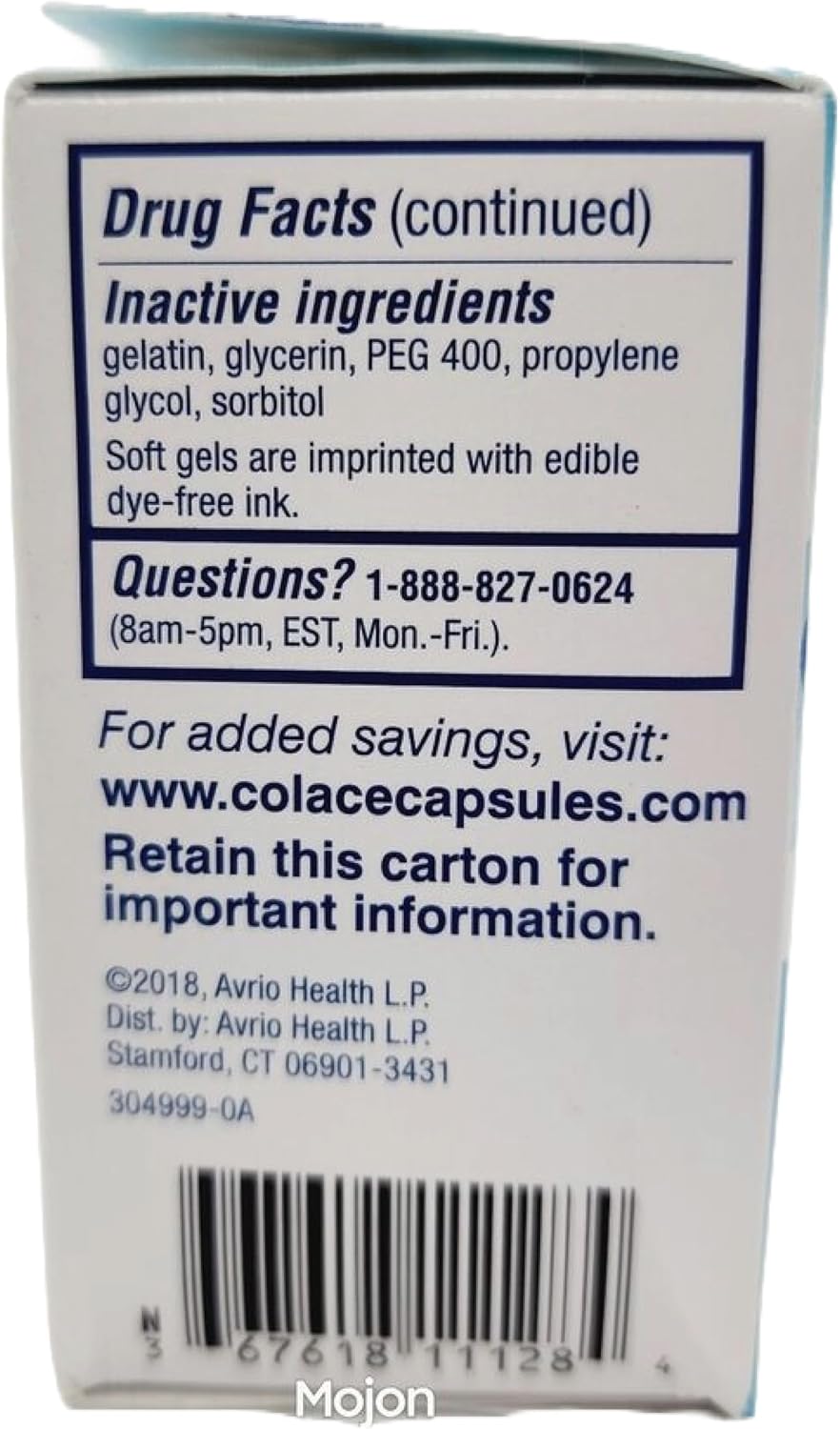 Colace Clear Docusate Sodium Stool Softener 50mg, 28 Count Per Box (3 Pack) - 84 Softgels - görsel 4