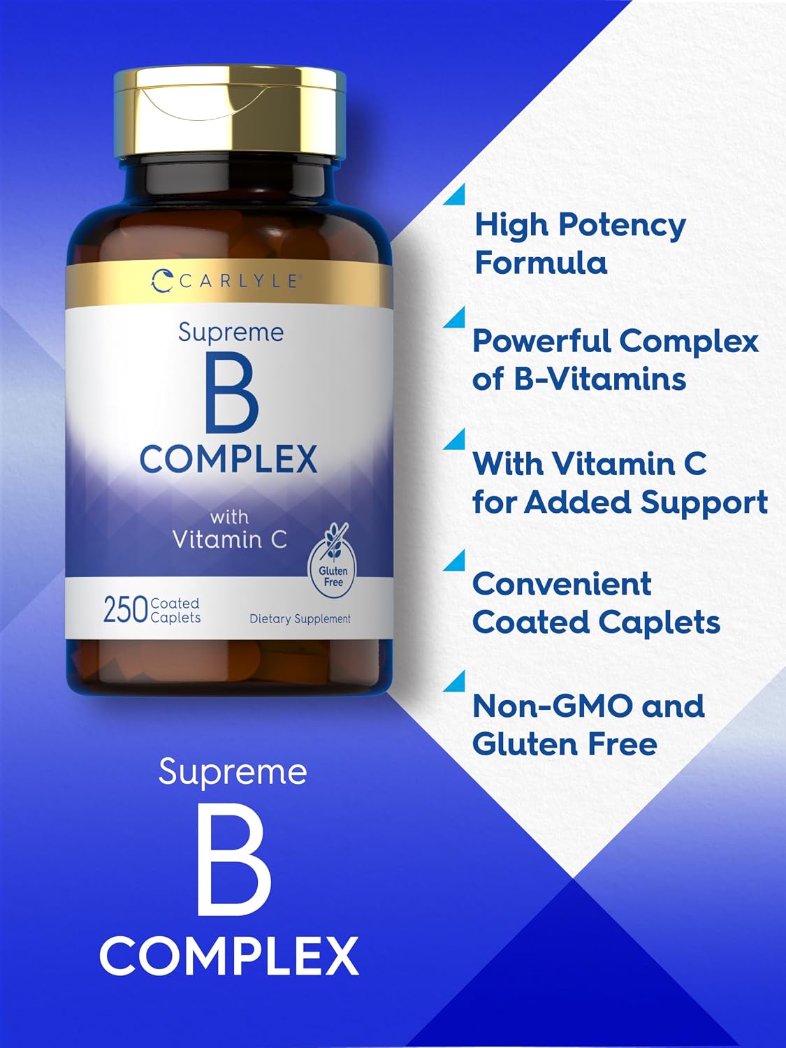 Carlyle Vitamin B Complex with Vitamin C - 250 Tablets - görsel 4