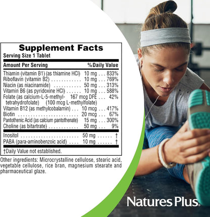 NaturesPlus B-Complex with Rice Bran - 90 Tablets