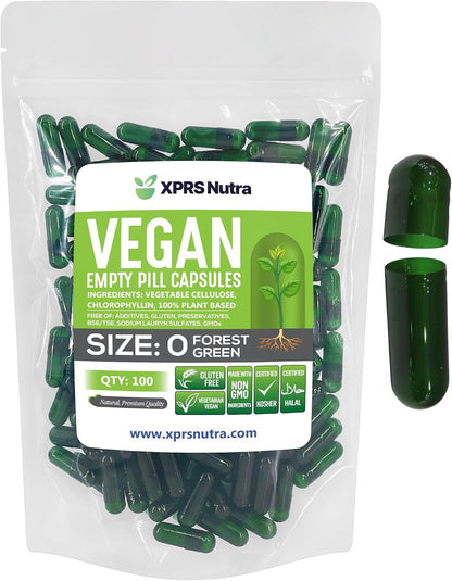 XPRS Nutra Size 0 Empty Capsules - 1000 Count Vegan Capsules - Vegetarian Capsules - DIY Vegetable Capsule Filling - Veggie Caps for Homemade Supplements (Lavender/White)