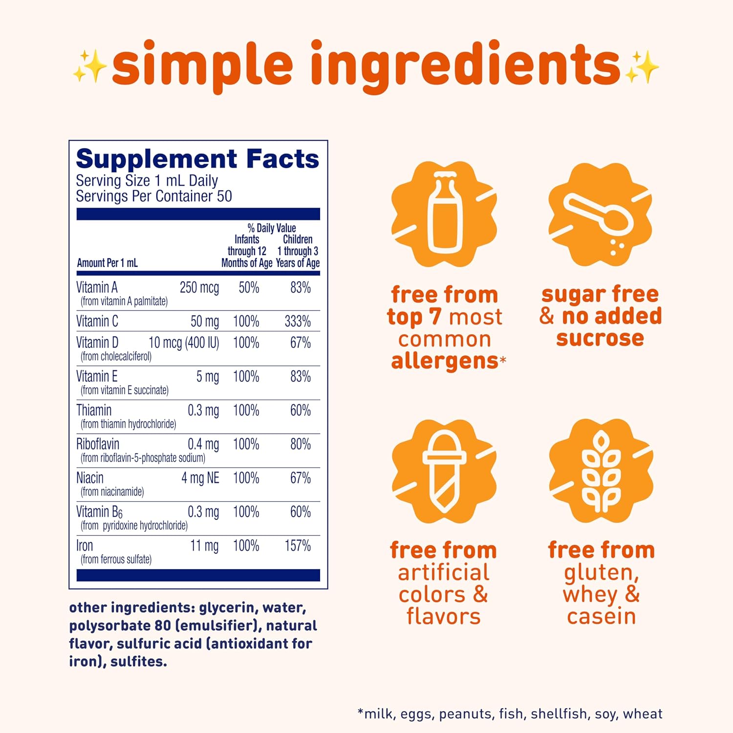 Enfamil Poly-Vi-Sol 8 Multi-Vitamins & Iron Food Supplement Drops for Infants and Toddlers - görsel 2