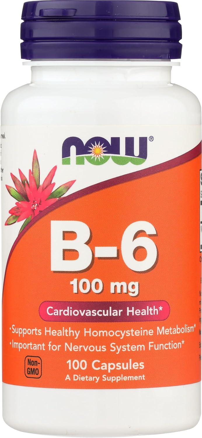 Now Foods B-6 100 mg, 100 Capsules - görsel 1