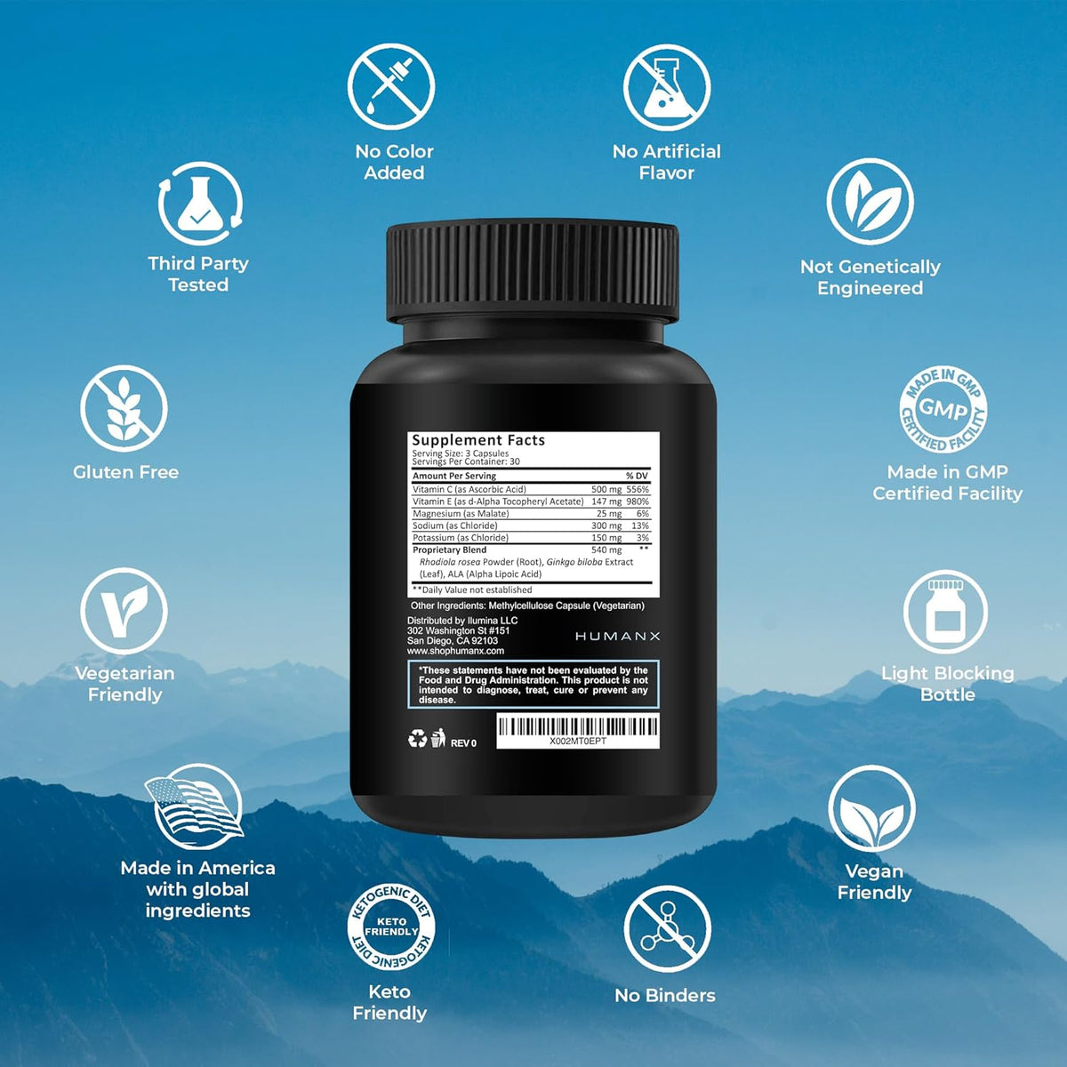 Altitude Assist - Altitude Sickness Prevention Supplement - by HumanX - görsel 2