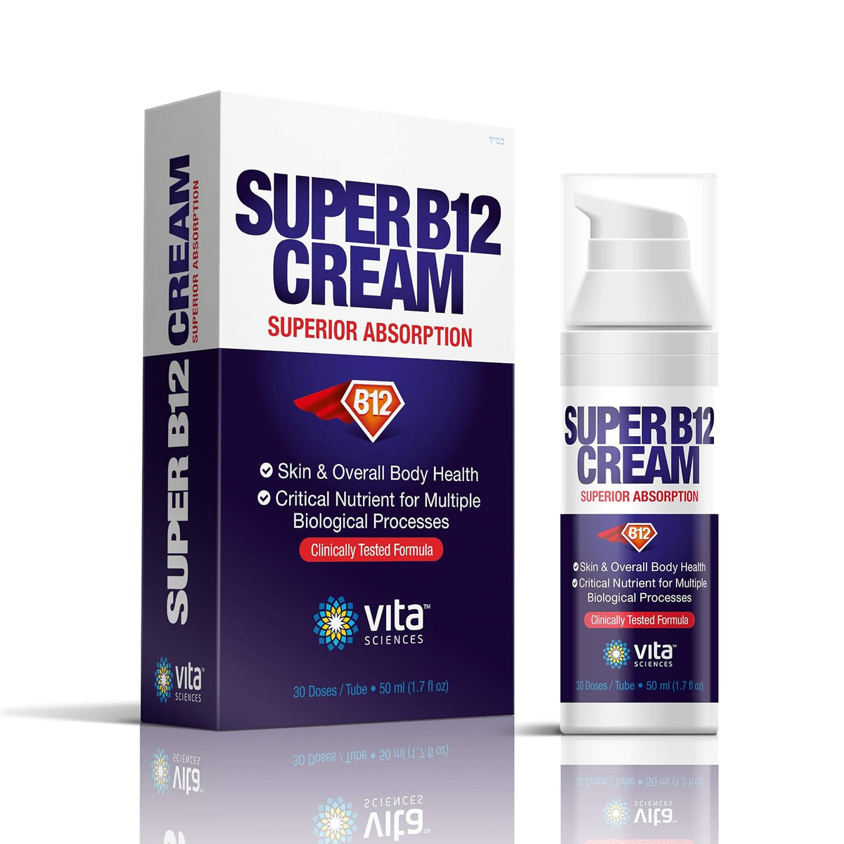 Vita Sciences Super B12 Cream with Bioactive Vitamin B-12 Methylcobalamin - görsel 1