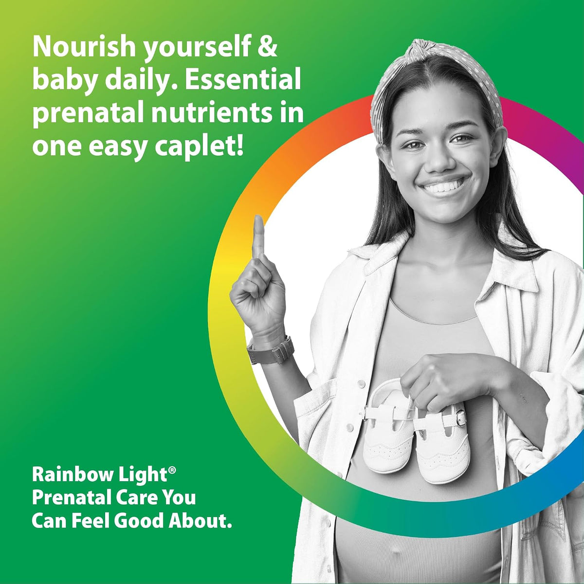 Rainbow Light Prenatal Multivitamin One+ with Probiotics, 150 Caplets - görsel 3