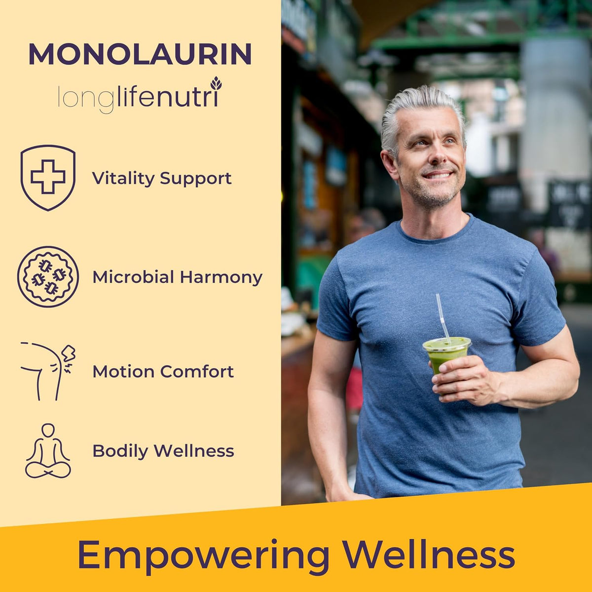 LongLifeNutri Monolaurin 1500mg - 200 Vegetarian Capsules, 100-Day Supply - görsel 4