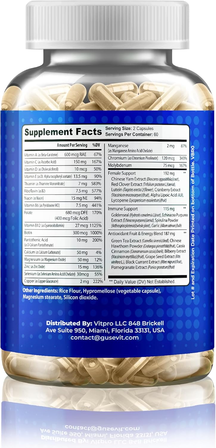 Gusevit 35-in-1 Men's Multivitamin with Vitamins & Antioxidants - 120 Tablets - görsel 7