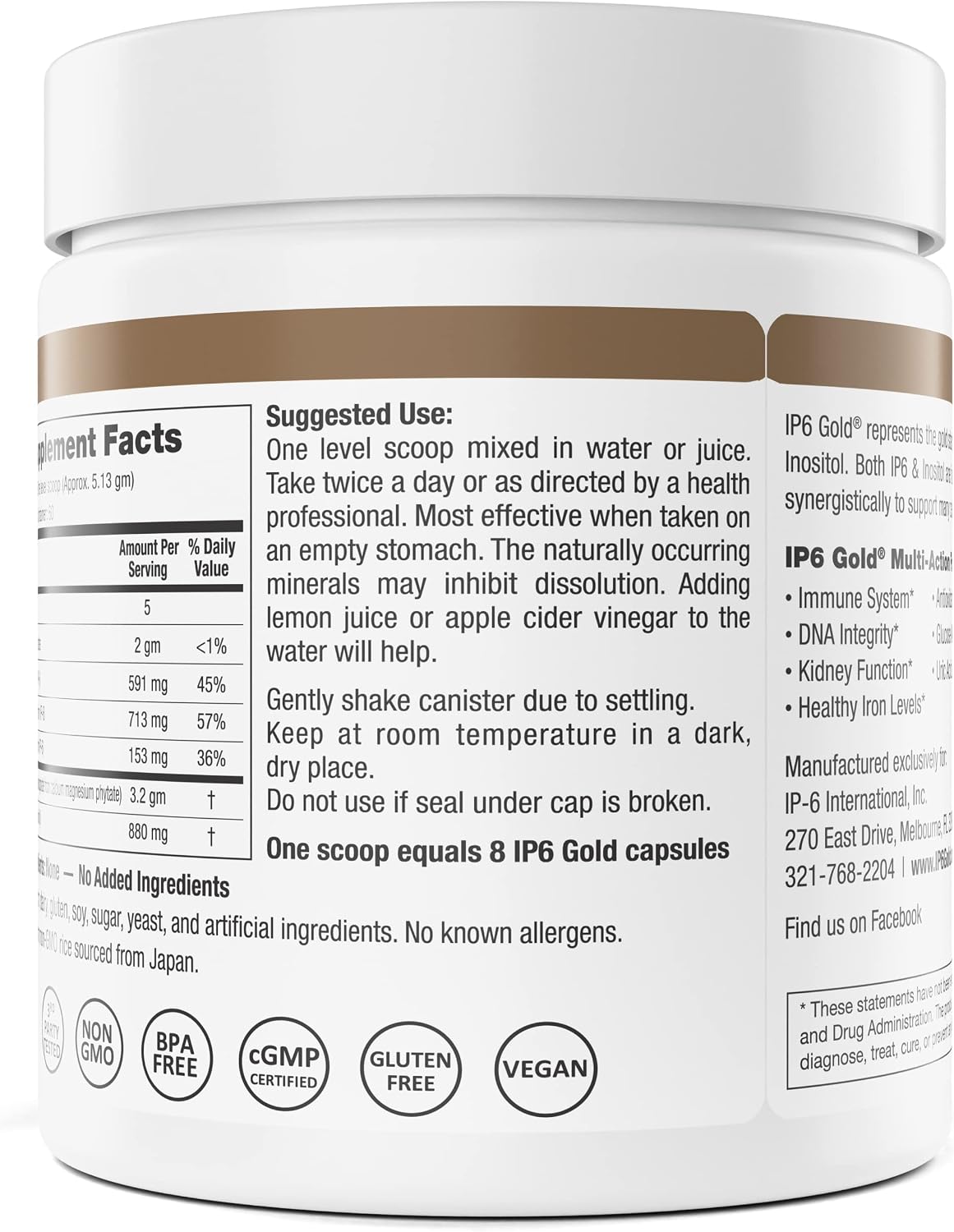 IP6 Gold Devicare Powder with Myo-Inositol - Unflavoured, 308g - görsel 3